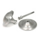 Art Deco Centre Door Knob - Satin Marine Stainless Steel