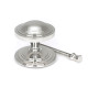 Art Deco Centre Door Knob - Polished Marine Stainless Steel