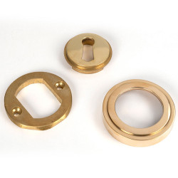 Polished Brass Art Deco Escutcheon