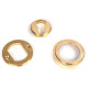 Polished Brass Art Deco Euro Escutcheon