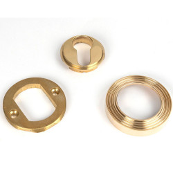 Polished Brass Beehive Euro Escutcheon