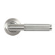Brompton Sprung Lever Door Handle on Art Deco Rose Set - Satin Marine Stainless Steel