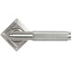 Brompton Sprung Lever Door Handle on Square Rose Set - Satin Marine Stainless Steel