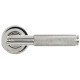 Brompton Sprung Lever Door Handle on Round Rose Set - Polished Marine Stainless Steel
