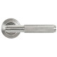 Brompton Sprung Lever Door Handle on Beehive Rose Set - Polished Marine Stainless Steel
