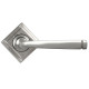 Avon Sprung Lever Door Handle on Square Rose Set - Satin Marine Stainless Steel