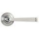 Avon Sprung Lever Door Handle on Beehive Rose Set - Polished Marine Stainless Steel