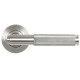 Brompton Unsprung Lever Door Handle on Beehive Rose Set - Satin Marine Stainless Steel