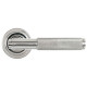 Brompton Unsprung Lever Door Handle on Art Deco Rose Set - Polished Marine Stainless Steel
