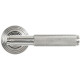 Brompton Unsprung Lever Door Handle on Beehive Rose Set - Polished Marine Stainless Steel