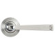 Avon Unsprung Lever Door Handle on Beehive Rose Set - Polished Marine Stainless Steel