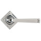 Avon Unsprung Lever Door Handle on Square Rose Set - Polished Marine Stainless Steel