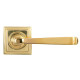 Avon Unsprung Lever Door Handle on Square Rose Set - Polished Brass