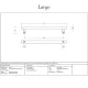 Offset T Bar Handle with Secret Fixings - Satin Marine Stainless Steel