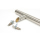 Offset T Bar Handle with Secret Fixings - Satin Marine Stainless Steel