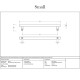 Offset T Bar Handle with Secret Fixings - Satin Marine Stainless Steel