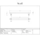Offset T Bar Handle with Secret Fixings - Satin Marine Stainless Steel