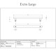 Offset T Bar Handle with Secret Fixings - Satin Marine Stainless Steel
