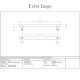 Offset T Bar Handle with Secret Fixings - Satin Marine Stainless Steel