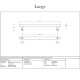 Offset T Bar Handle with Bolt Fixings - Satin Marine Stainless Steel