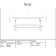 Offset T Bar Handle with Bolt Fixings - Satin Marine Stainless Steel