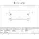 Offset T Bar Handle with Bolt Fixings - Satin Marine Stainless Steel