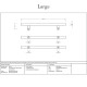 Offset T Bar Handle with Back-to-Back Fixings - Satin Marine Stainless Steel