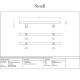 Offset T Bar Handle with Back-to-Back Fixings - Satin Marine Stainless Steel