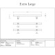 Offset T Bar Handle with Back-to-Back Fixings - Satin Marine Stainless Steel