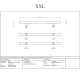 Offset T Bar Handle with Back-to-Back Fixings - Satin Marine Stainless Steel