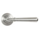 Newbury Unsprung Lever Door Handle on Beehive Rose Set - Satin Marine Stainless Steel