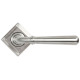 Newbury Unsprung Lever Door Handle on Square Rose Set - Satin Marine Stainless Steel