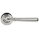 Newbury Unsprung Lever Door Handle on Round Rose Set - Polished Marine Stainless Steel