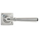 Newbury Unsprung Lever Door Handle on Square Rose Set - Polished Marine Stainless Steel