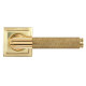 Brompton Unsprung Lever Door Handle on Square Rose Set - Polished Brass