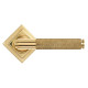 Brompton Unsprung Lever Door Handle on Square Rose Set - Polished Brass