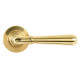 Newbury Lever on Round Rose Set - Polished Brass
