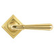 Polished Brass Newbury Lever on Square Rose Set - Unsprung