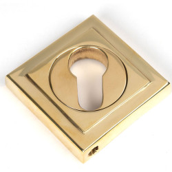 Polished Brass Square Euro Escutcheon