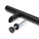 Offset T Bar Handle with Bolt Fixings - Matt Black