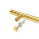 T Bar Handle with Bolt Fixings - Aged Brass