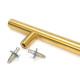 T Bar Handle with Secret Fixings - Aged Brass