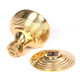 Beehive Centre Door Knob - Polished Brass