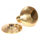 Beehive Centre Door Knob - Polished Brass