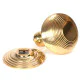 Beehive Centre Door Knob - Polished Brass