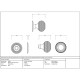 Beehive Centre Door Knob - Polished Brass