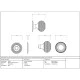 Beehive Centre Door Knob - Polished Brass