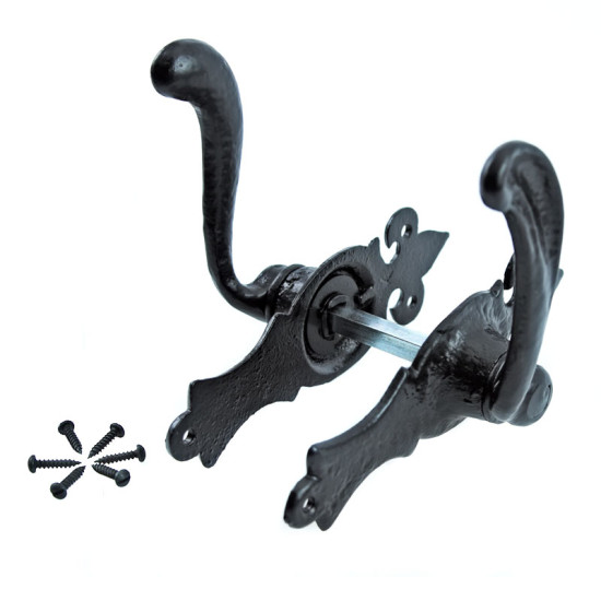 Kirkpatrick 2442 Fleur De Lys Curved Lever Door Handle