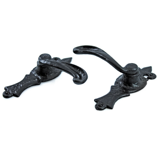 Kirkpatrick 2442 Fleur De Lys Curved Lever Door Handle