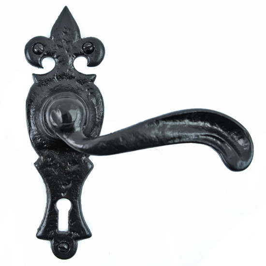 Kirkpatrick 2442 Fleur De Lys Curved Lever Door Handle